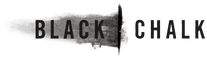 Black Chalk logo with a white chalk-like design on a dark green background
